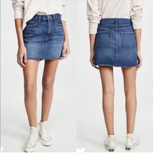 FRAME LE MINI RAW STAGGER EDGE DENIM MINISKIRT SIZE 29